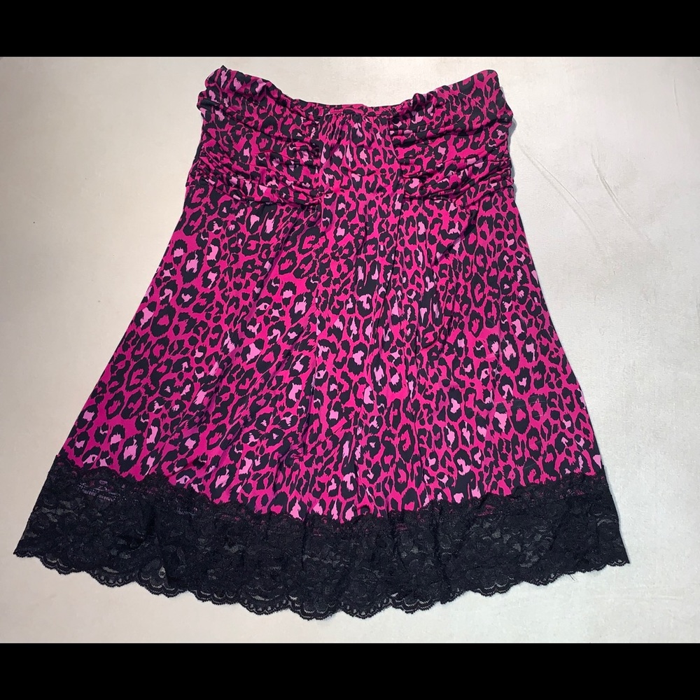 Pink Leopard print tube top